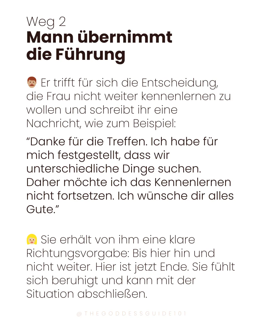 Wie verhält sich ein richtiger Mann. Beispiel 1: Wenn der Mann die Führung übernimmt.